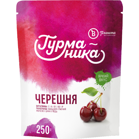 "PLANET OF VITAMINS" black cherries